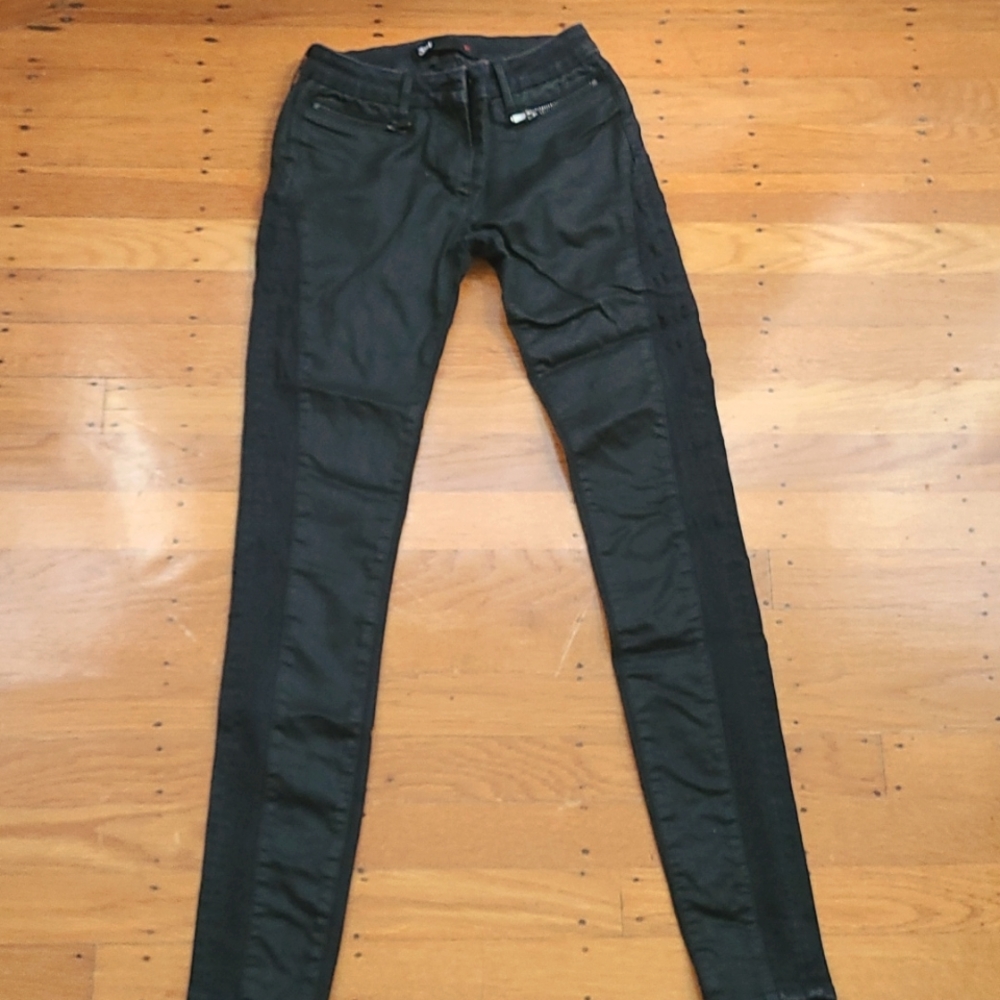 3X1 BLACK TWO-TONE JEANS